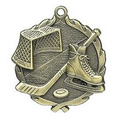 Medal, "Hockey" - 1-3/4" Wreath Edging